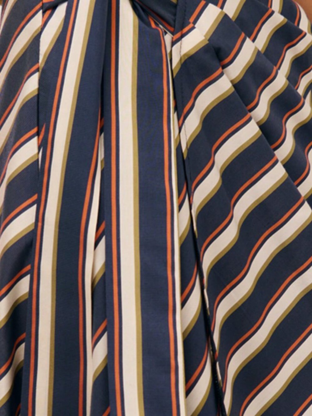 Multicolor Casual Women's Striped Wrap Midi Skirt - Picture 5 of 5